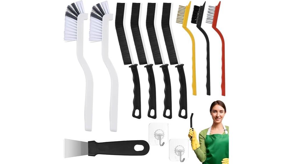 12 piece crevice cleaning brush