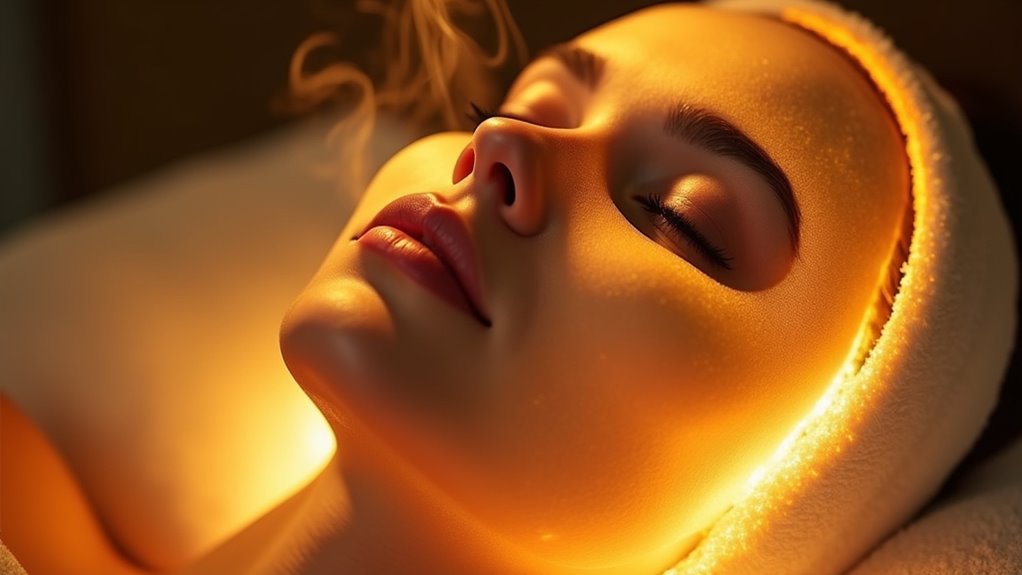 apply warm mask gently
