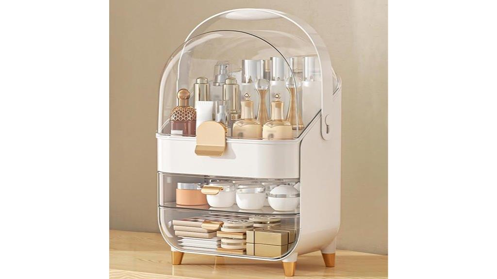 bathroom beauty product storage