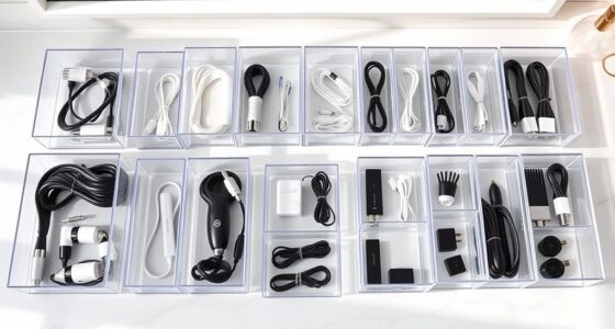 beauty device accessory organizers
