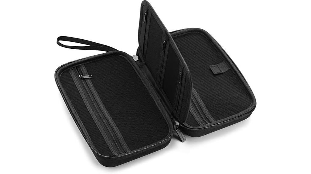 black electronics accessories case