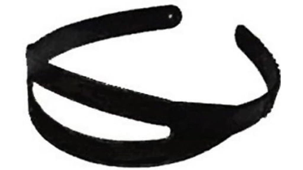 black silicone mask strap