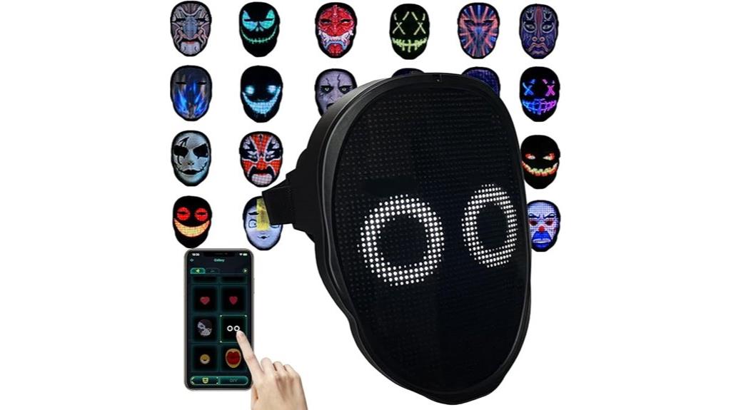 bluetooth controlled led mask