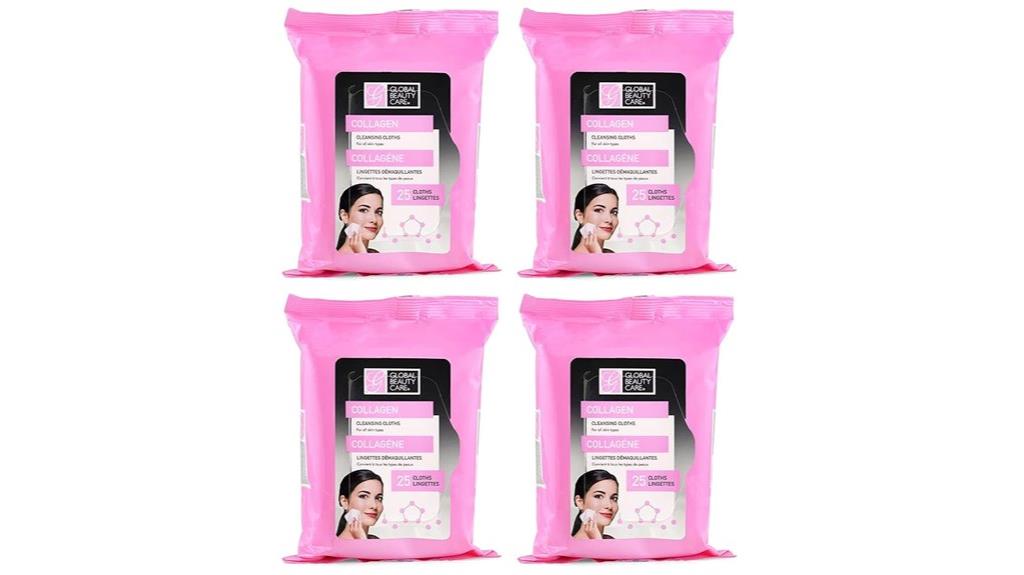 collagen facial wipes pack