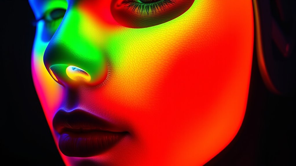 color cycling enhances skin healing