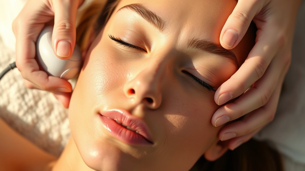 consistent gentle facial stimulation