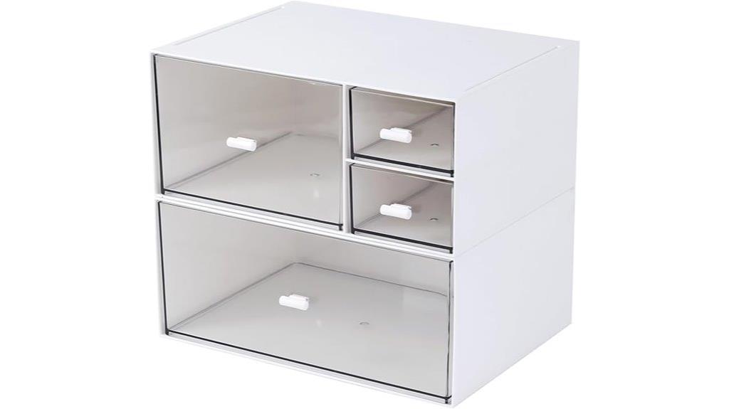 four drawer makeup organizer