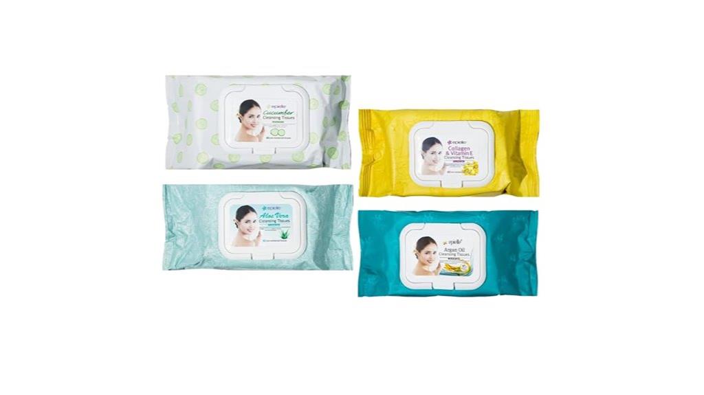 four pack makeup remover wipes