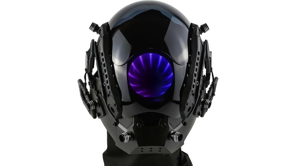 futuristic punk helmet lights