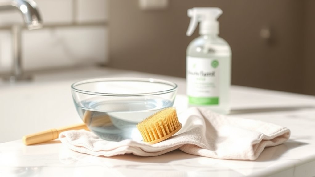 gather cleaning supplies before starting