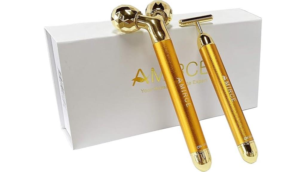 gold 3d electric facial massager