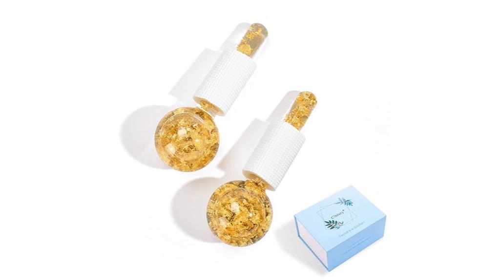 gold infused cryo facial globes