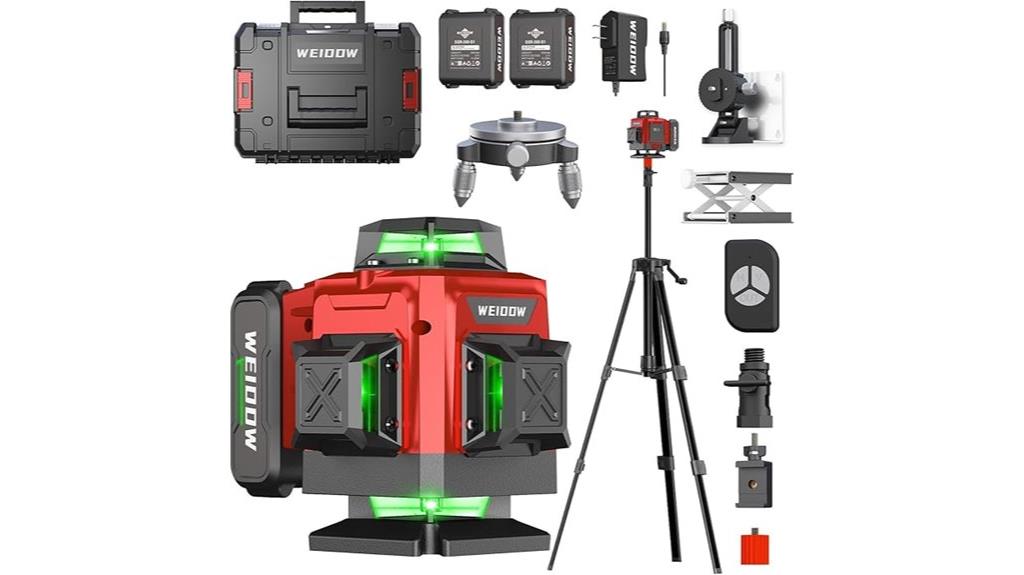 green laser level with tripod