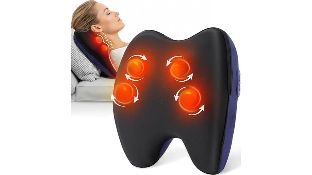 heat enabled shiatsu massager