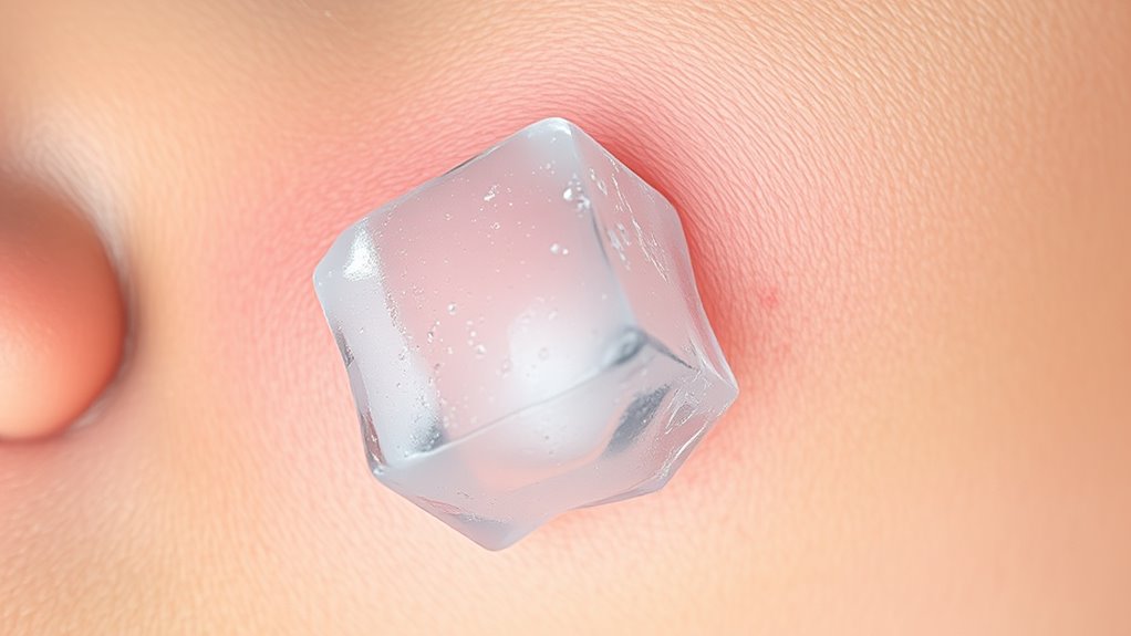ice causes skin cell damage