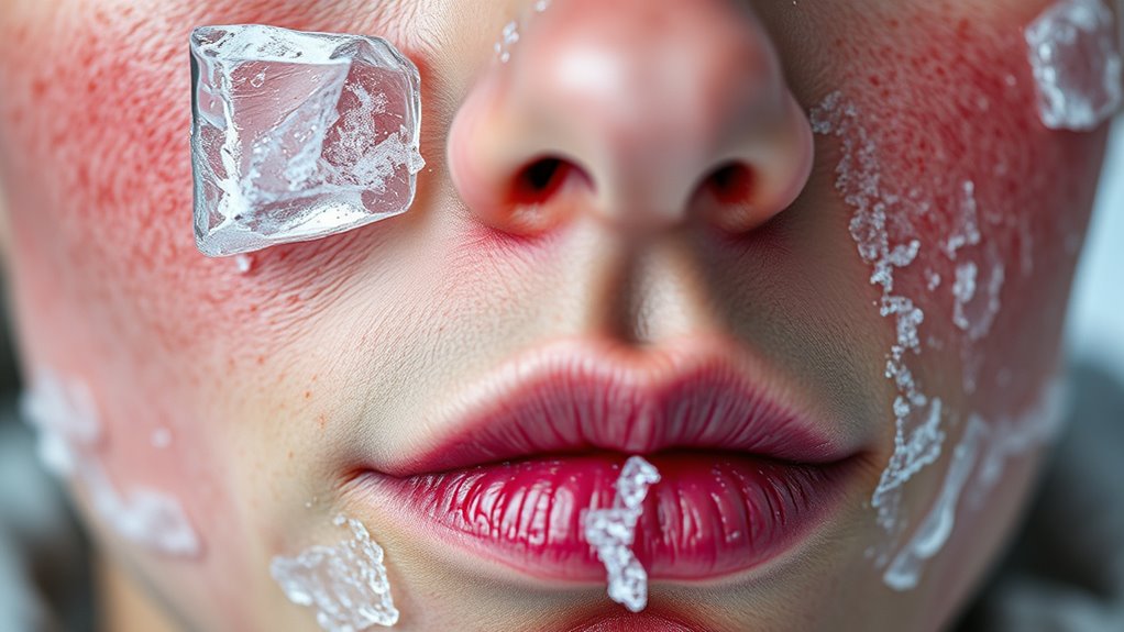 ice causes skin discoloration