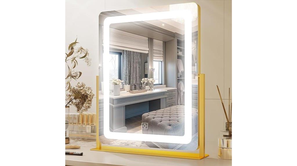 large illuminated makeup mirror