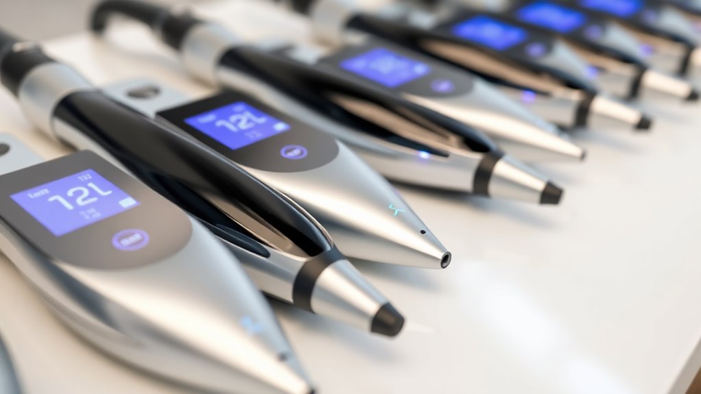 laser devices with skin sensors