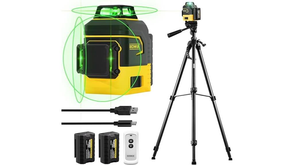 laser level with tripod