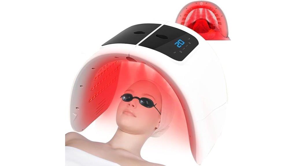 led facial mask with spray