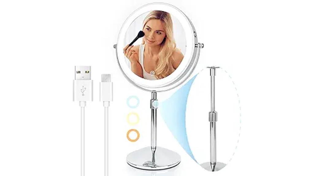 led lighted makeup mirror