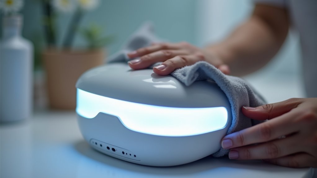 led mask hygiene instructions