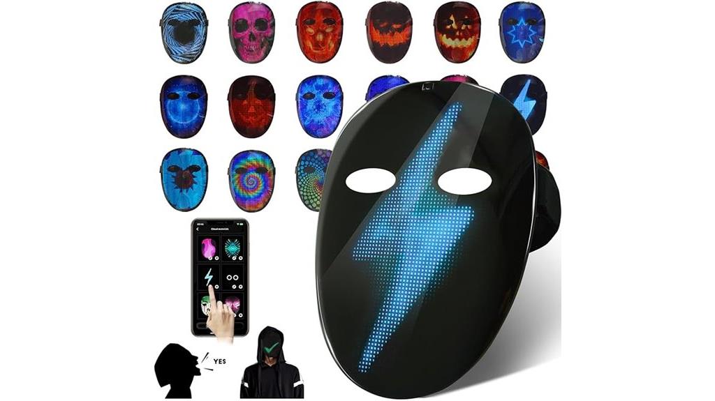 led mask with voice