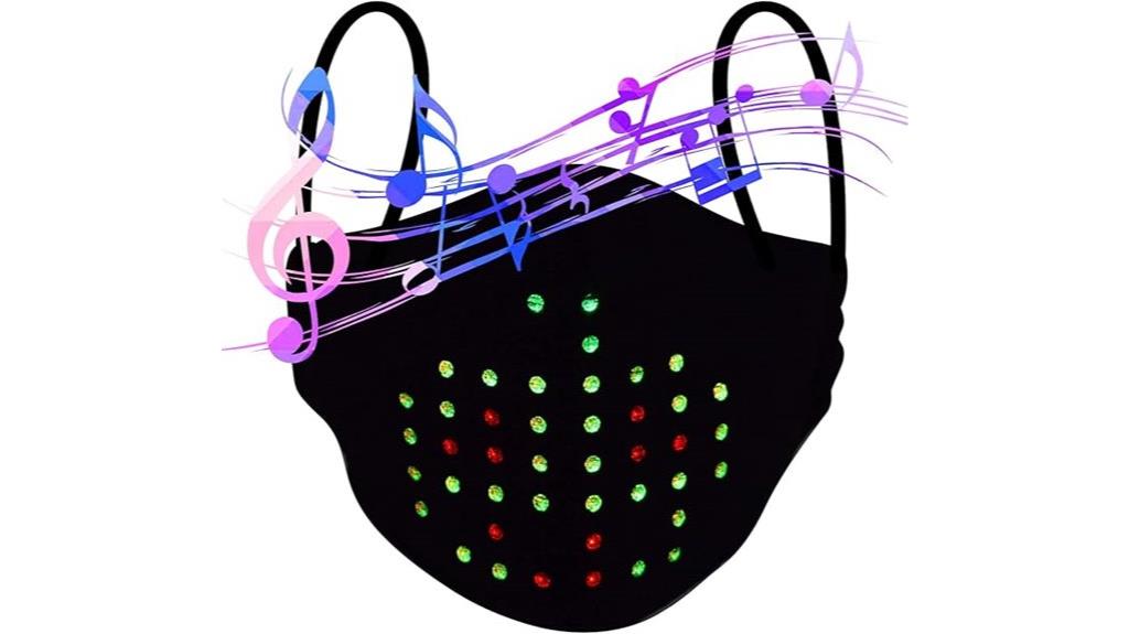 led rave mask with voice