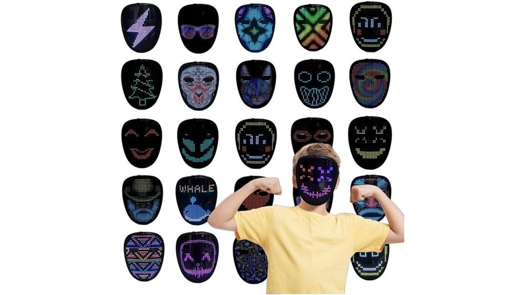 light up kids face mask