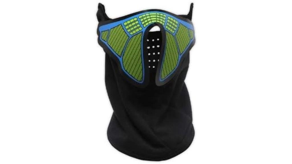 light up music face mask