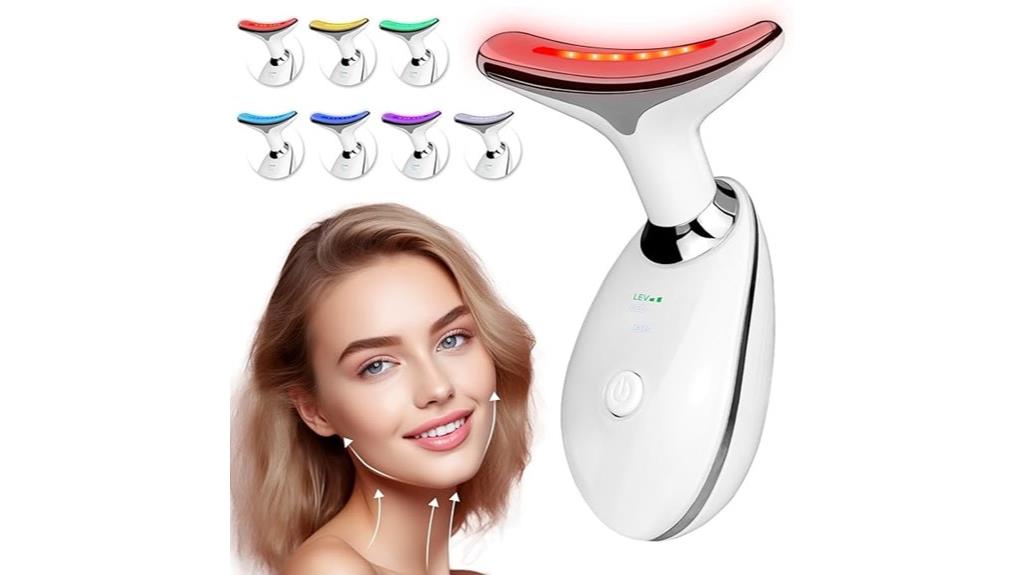 lighted face neck massager