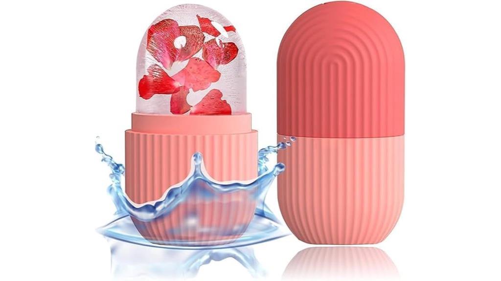 pink silicone ice face roller