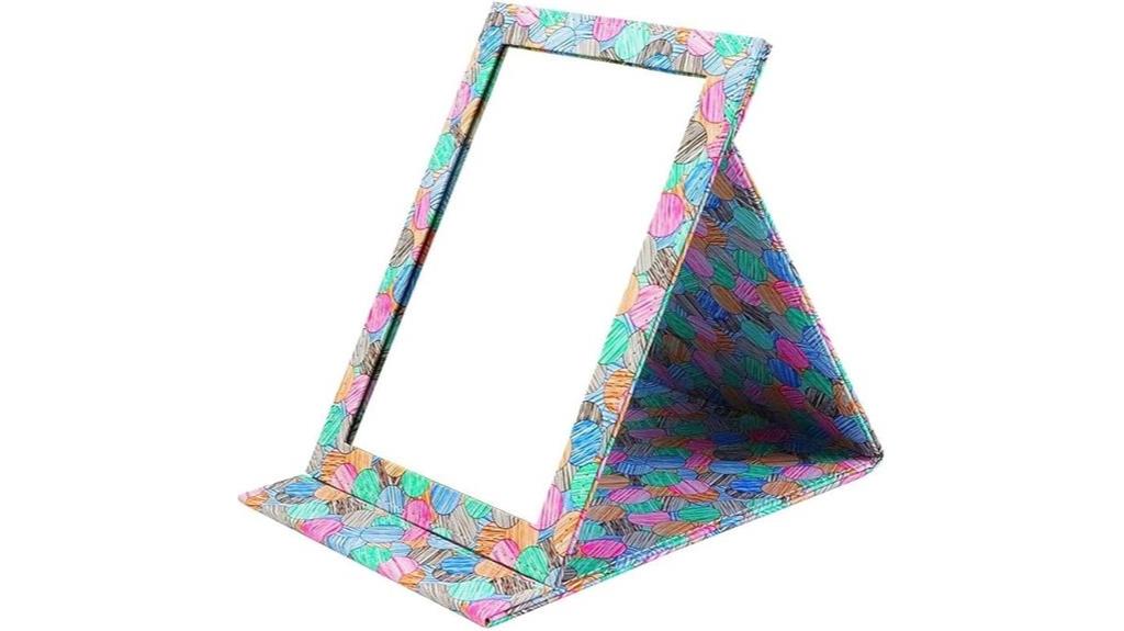portable adjustable folding mirror