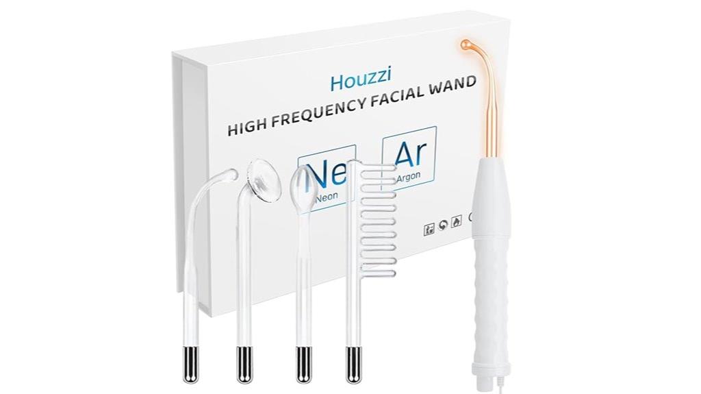 portable facial wand with multiple attachments