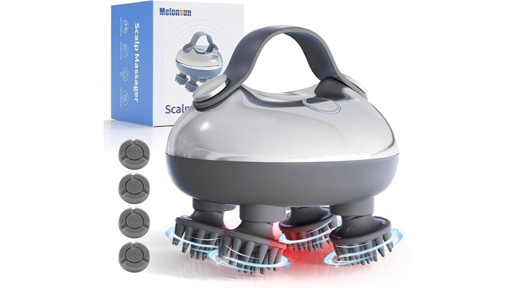 portable waterproof heated scalp massager