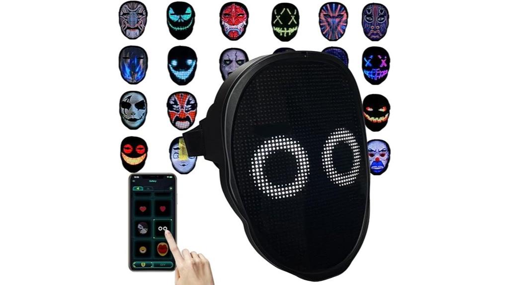 rechargeable bluetooth led mask