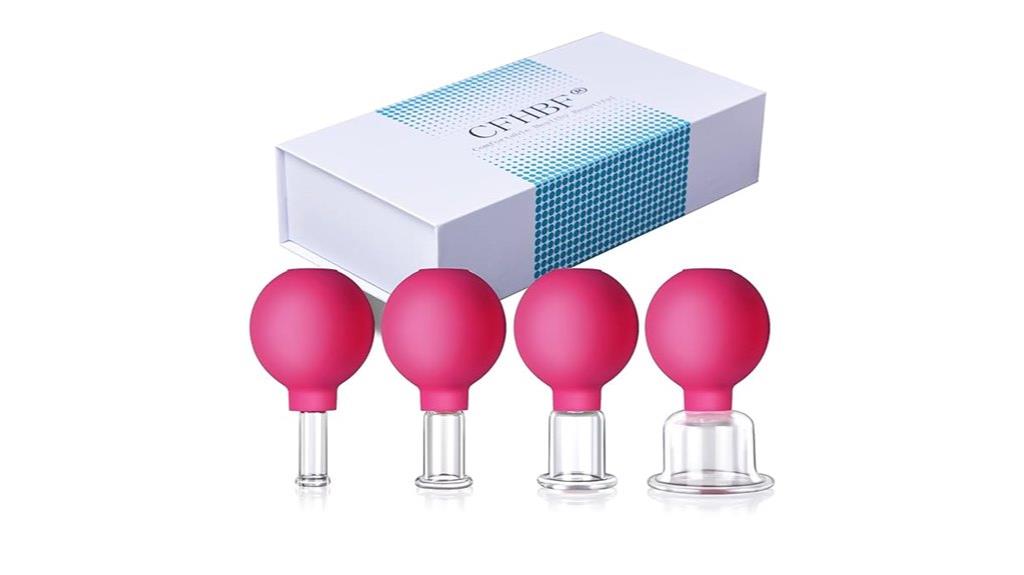 red facial cupping set