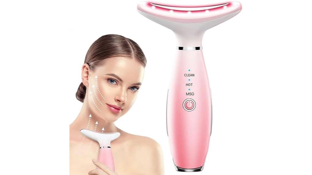 red light face massager
