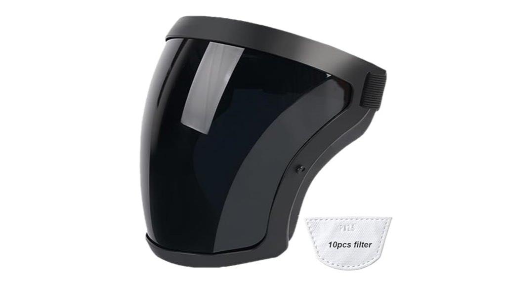 reusable plastic face shield