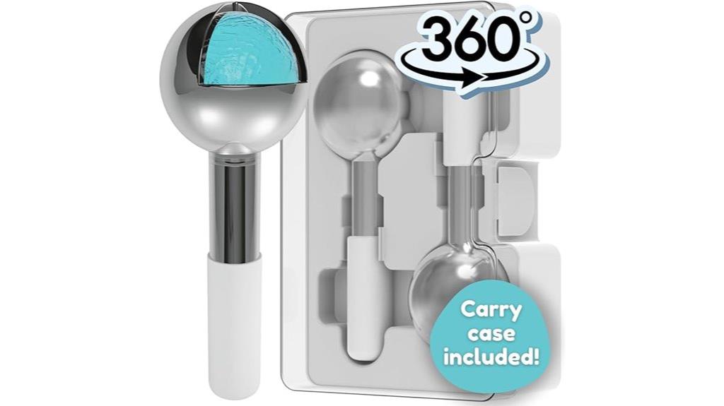 rotating steel ice globes