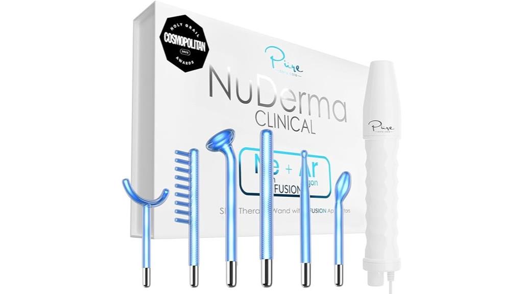 skin therapy wand device