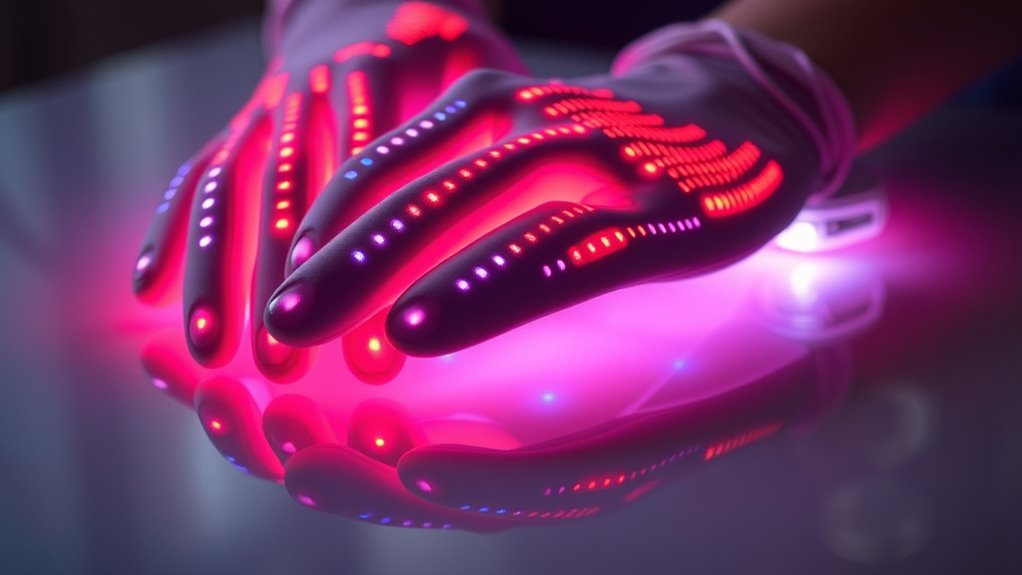 top led gloves for skin