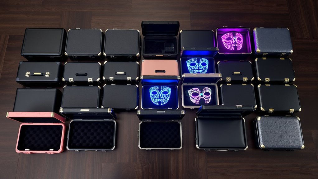 top led mask cases