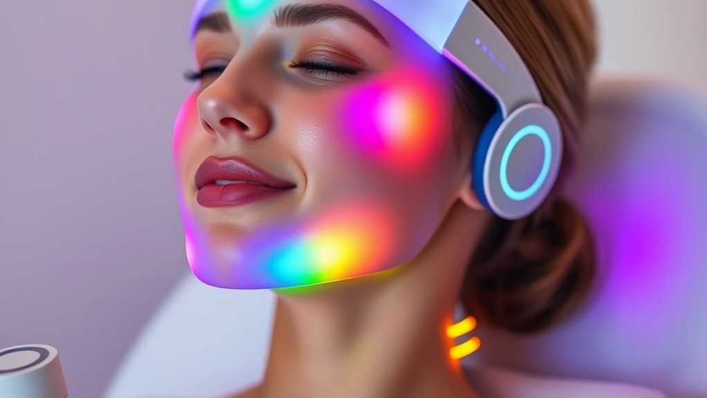 top led masks with neck