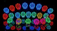top led masks with remote