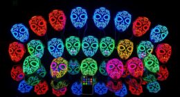 top led masks with remote