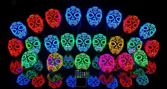 top led masks with remote