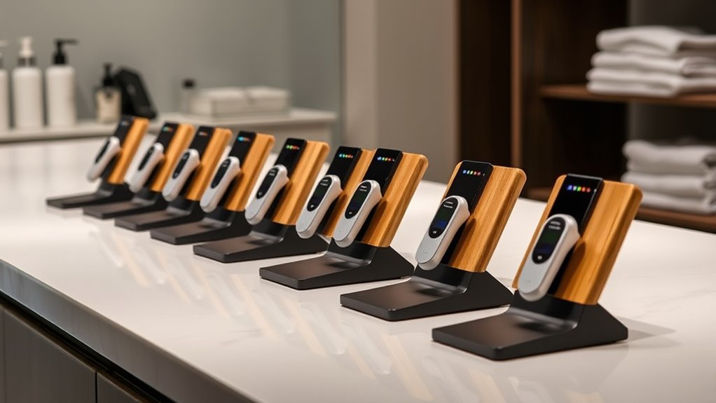 top microcurrent device stands