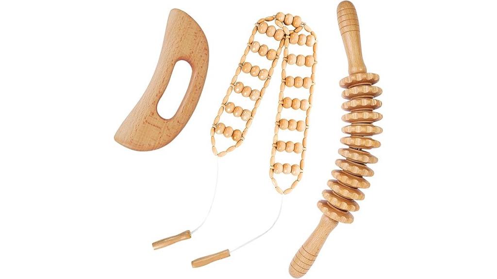 wooden massage tools set