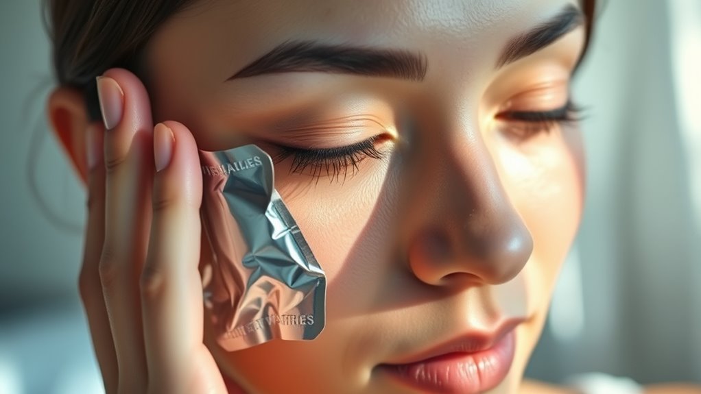 cold therapy reduces dark circles